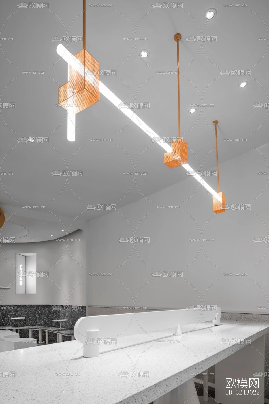 现代咖啡奶茶效果图下载（渲染图5）