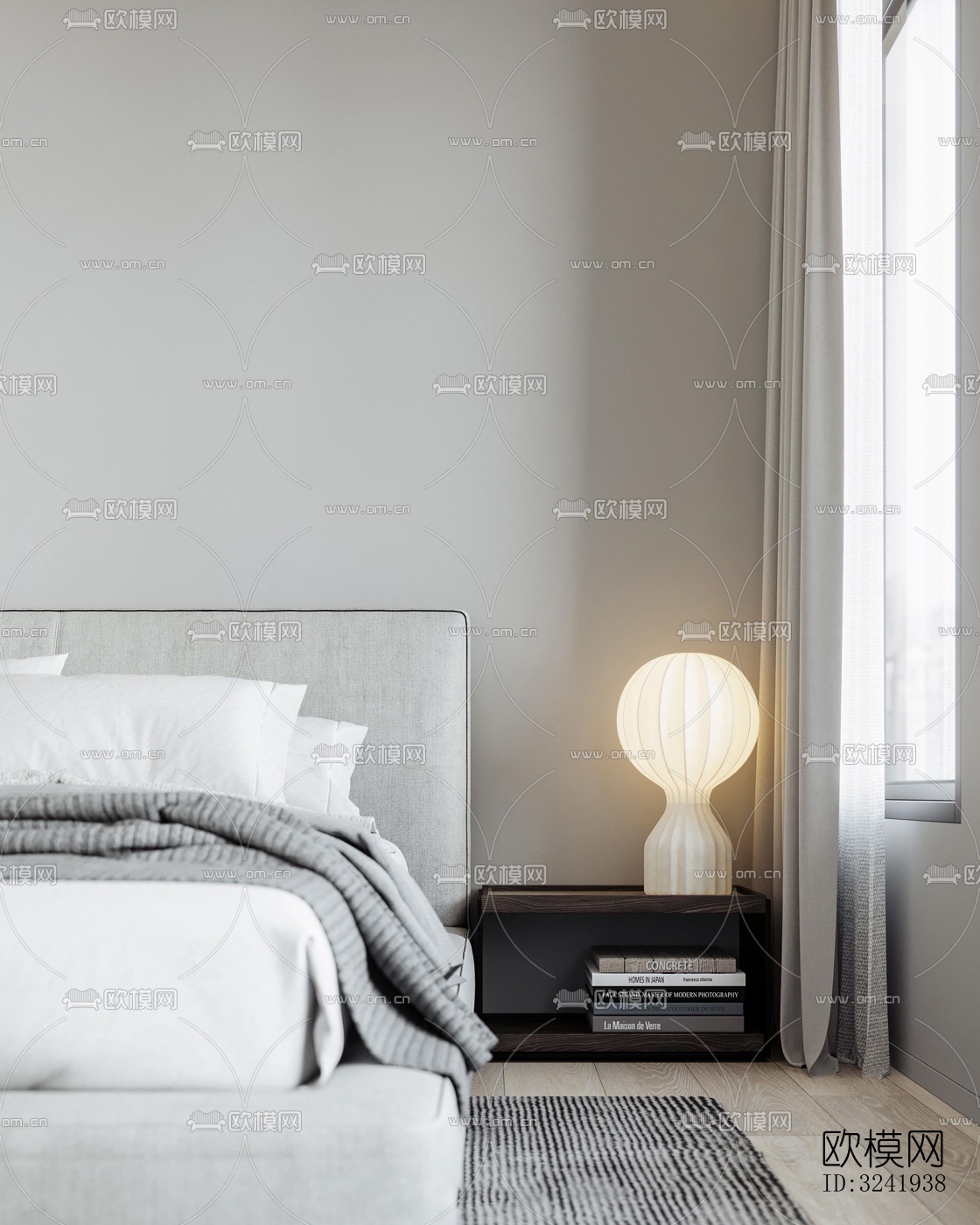 现代卧室效果图下载（渲染图16）