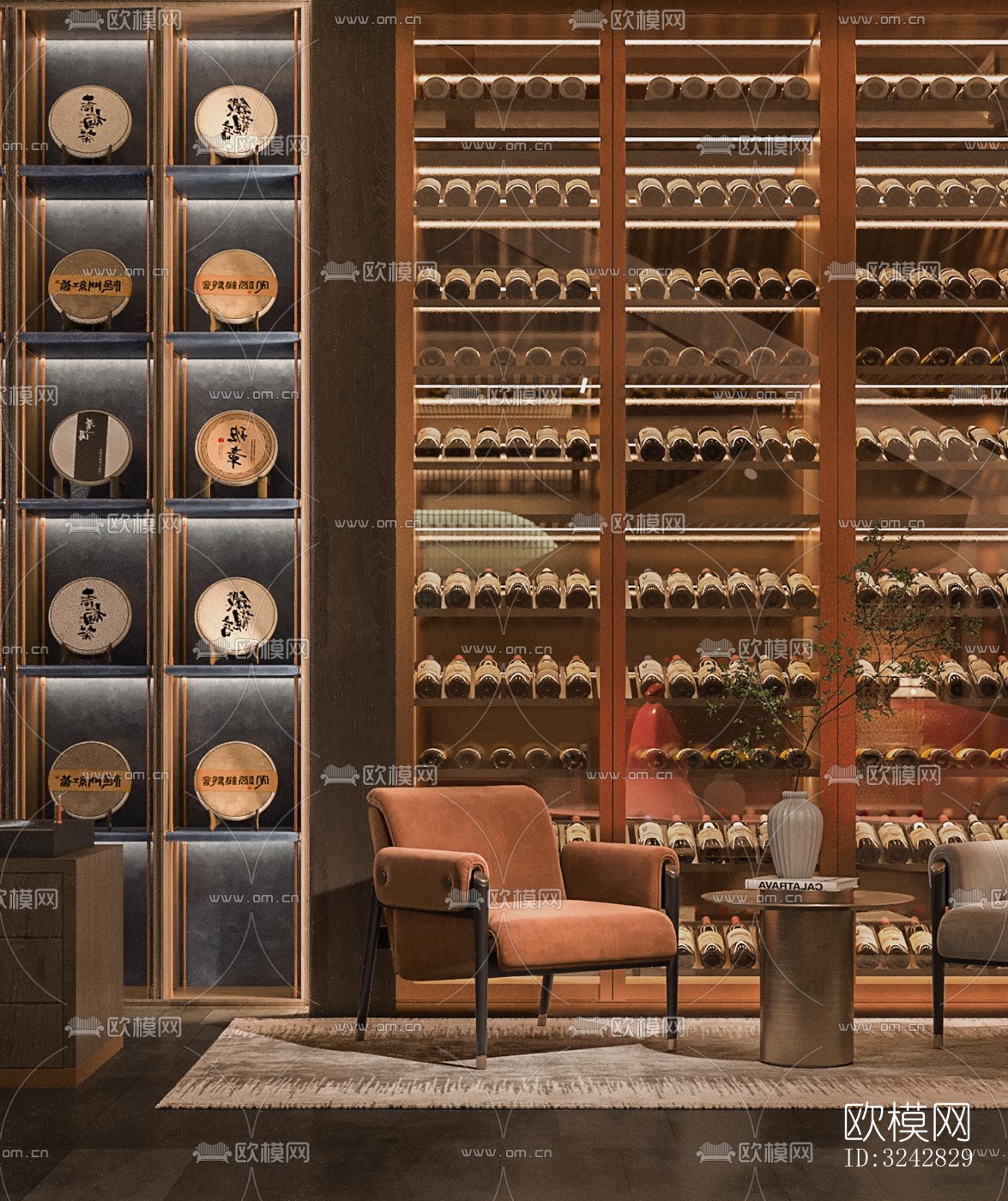 新中式中餐厅效果图下载（渲染图15）