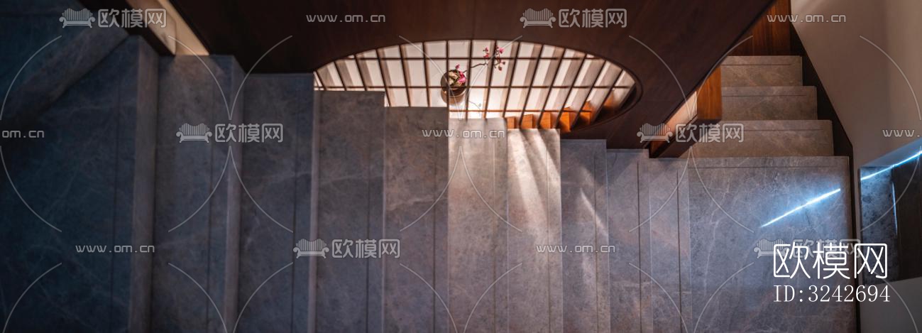 新中式中餐厅效果图下载（渲染图12）