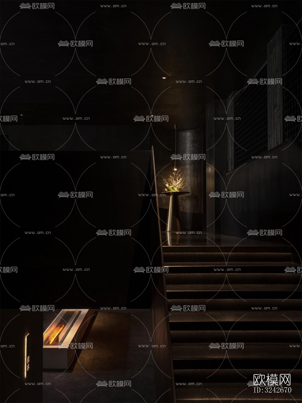 新中式中餐厅效果图下载（渲染图8）