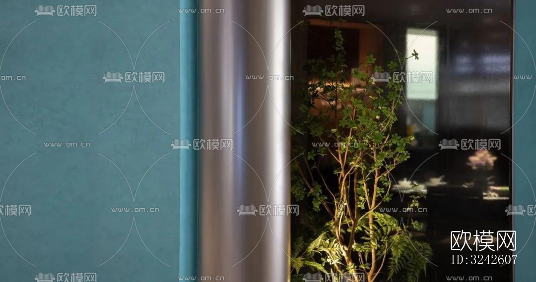 新中式中餐厅效果图下载（渲染图8）