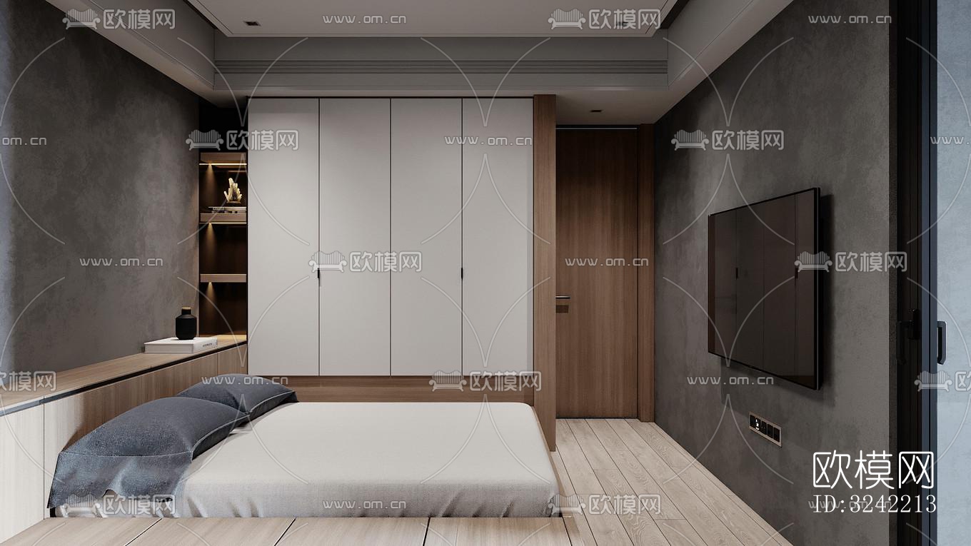 现代客餐厅效果图下载（渲染图7）