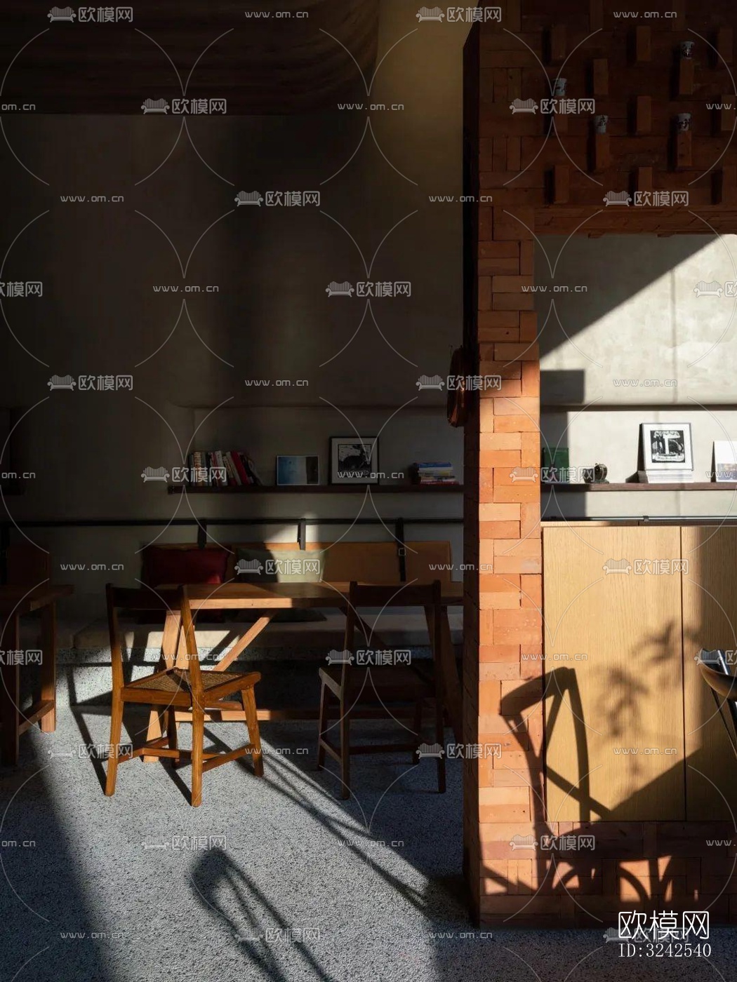 侘寂中餐厅效果图下载（渲染图19）