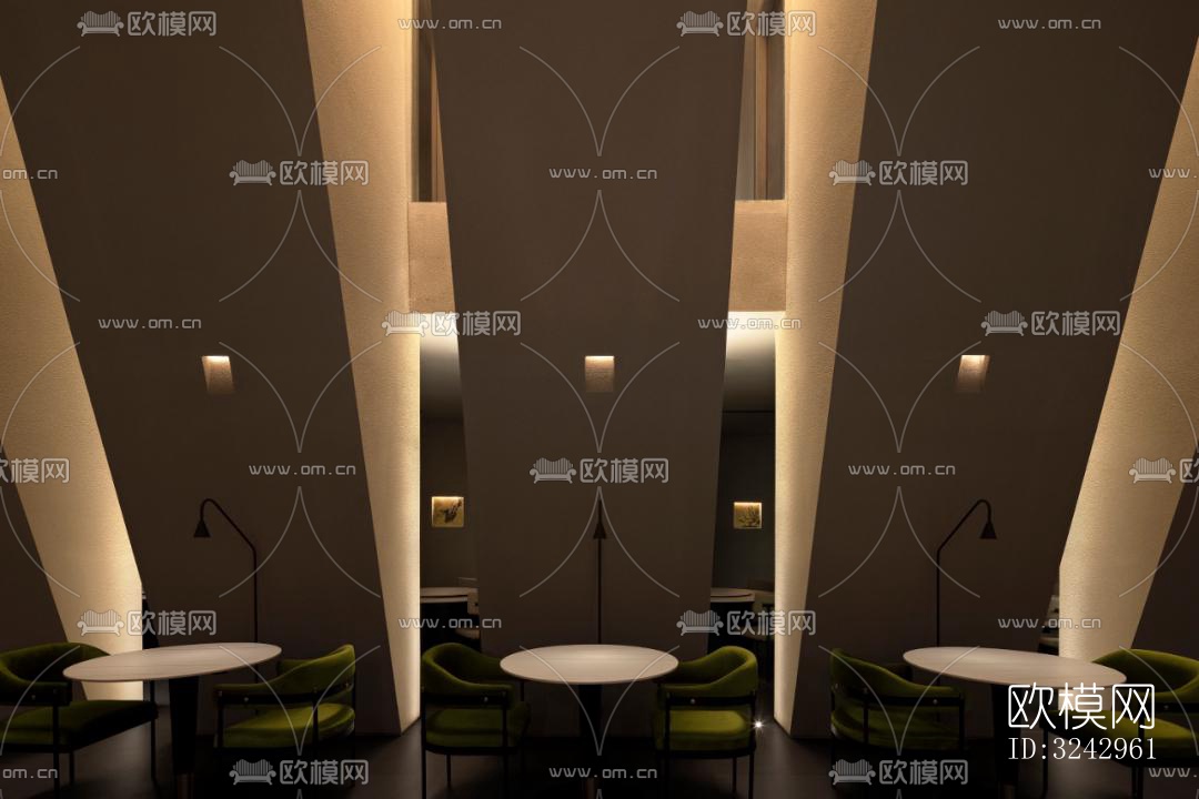 现代中餐厅效果图下载（渲染图5）