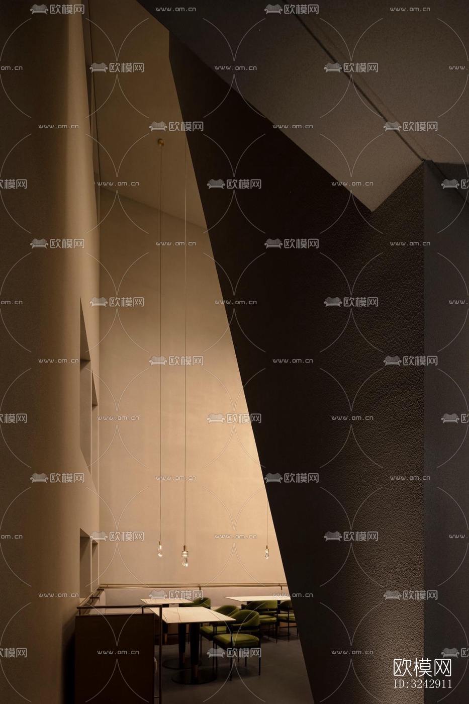 现代中餐厅效果图下载（渲染图7）