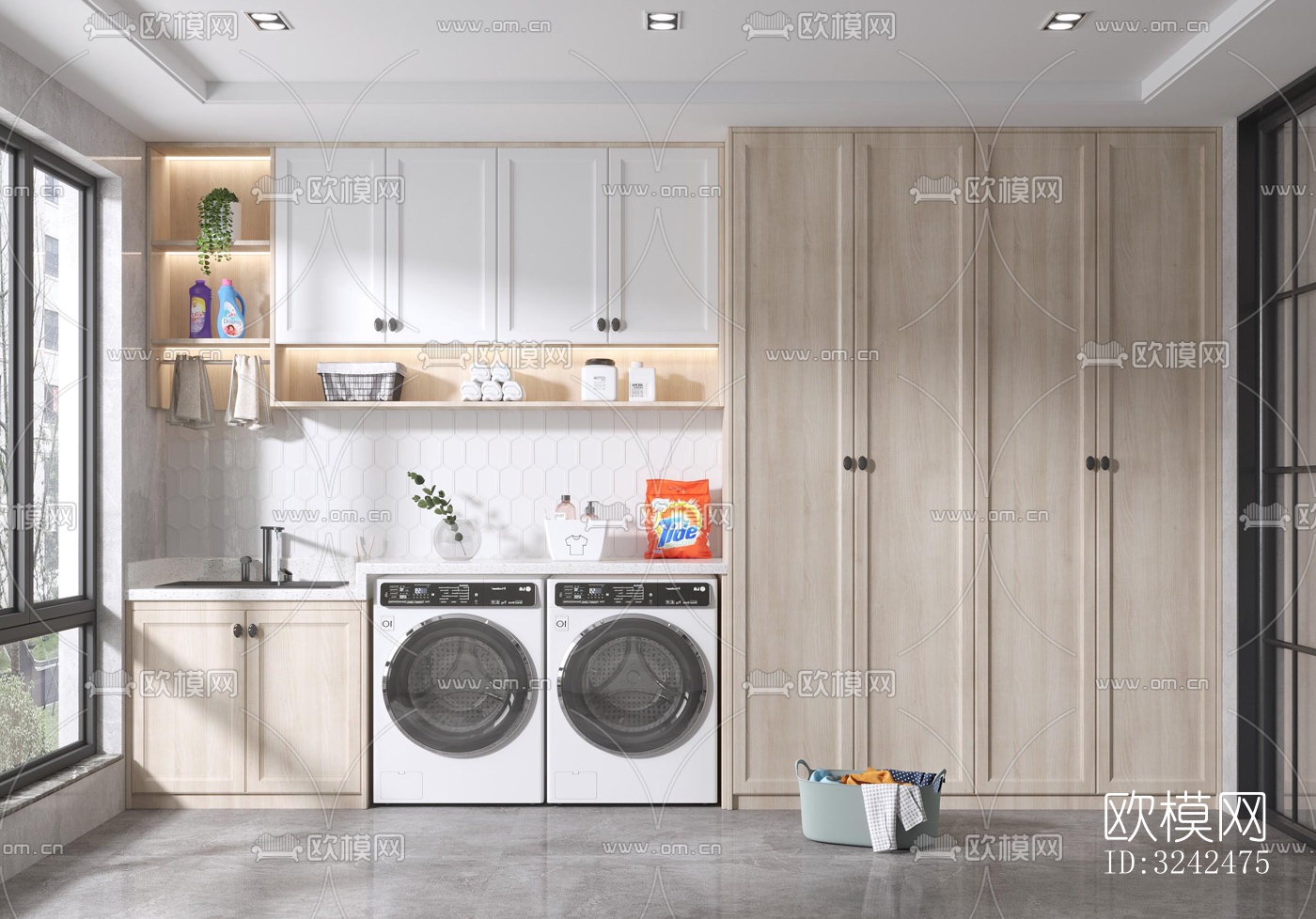 现代阳台花园效果图下载（渲染图5）