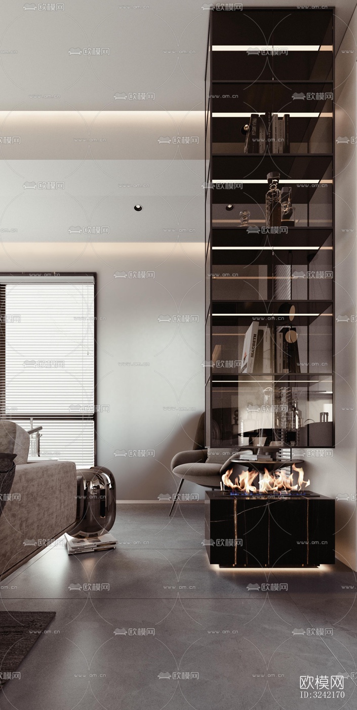 现代客餐厅效果图下载（渲染图7）