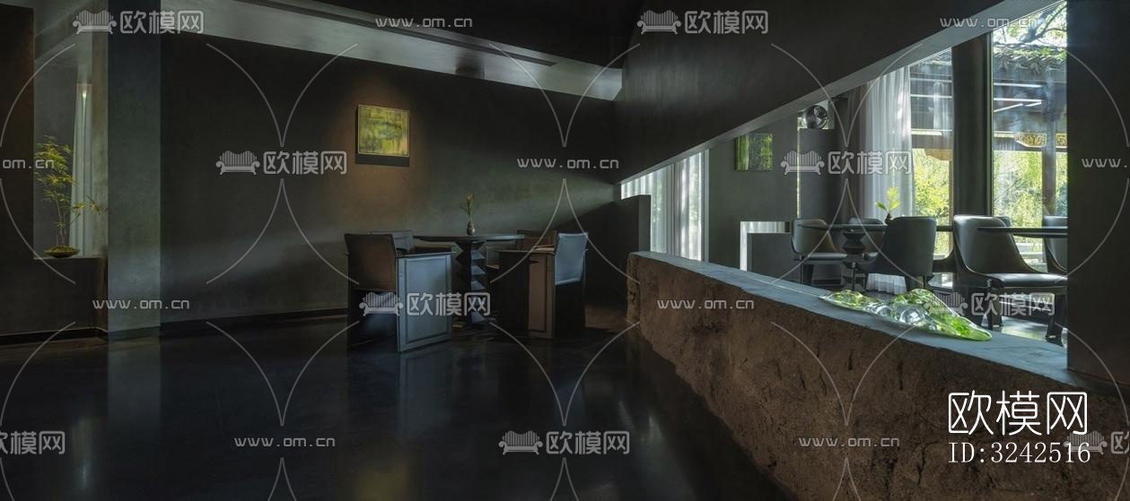 中式中餐厅效果图下载（渲染图5）