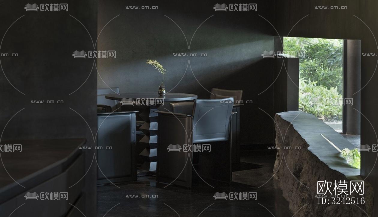 中式中餐厅效果图下载（渲染图8）