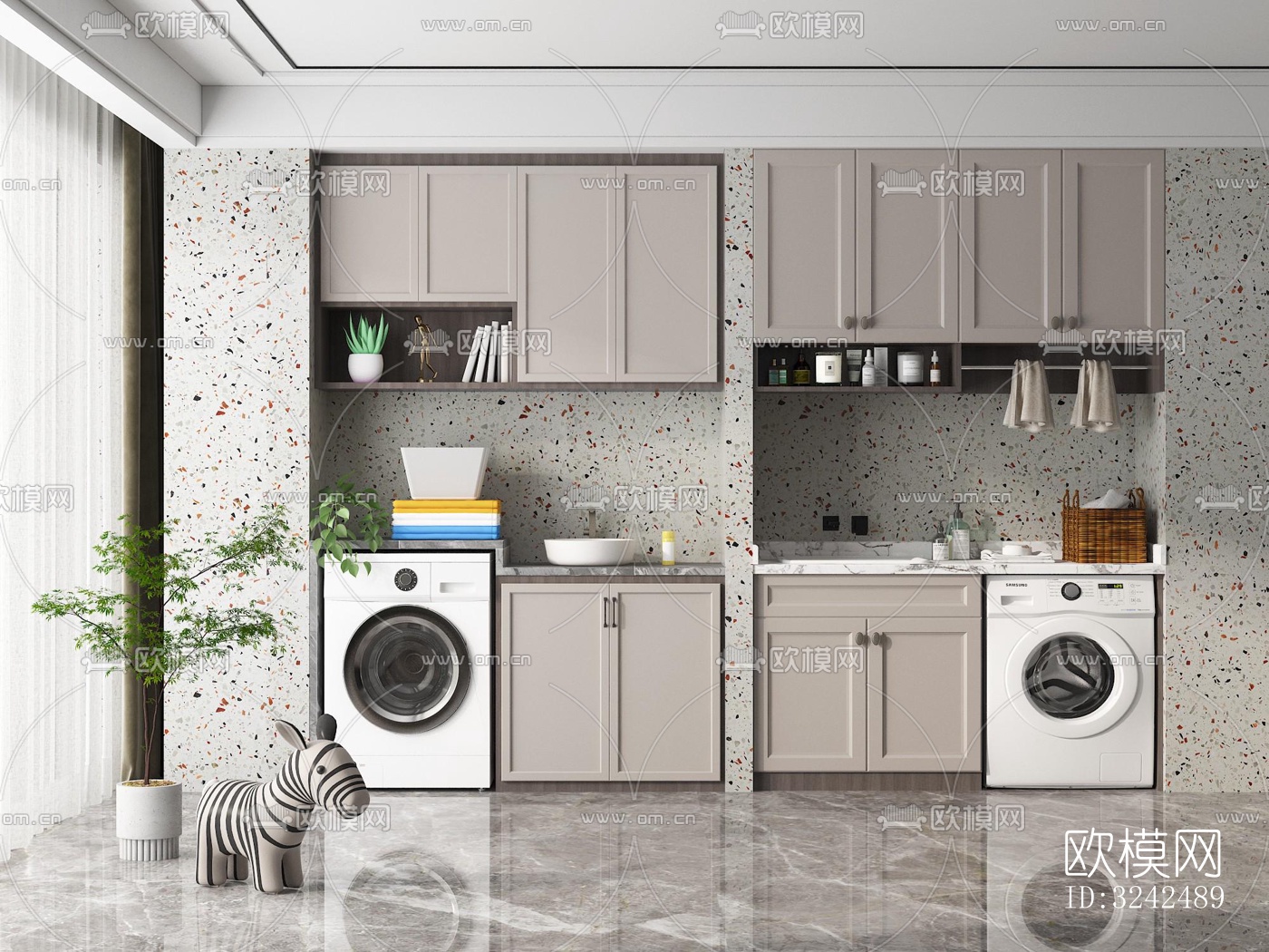 现代阳台花园效果图下载（渲染图3）