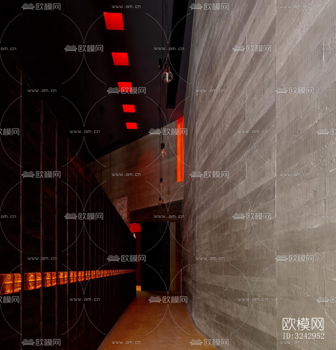 现代中餐厅效果图下载（渲染图5）