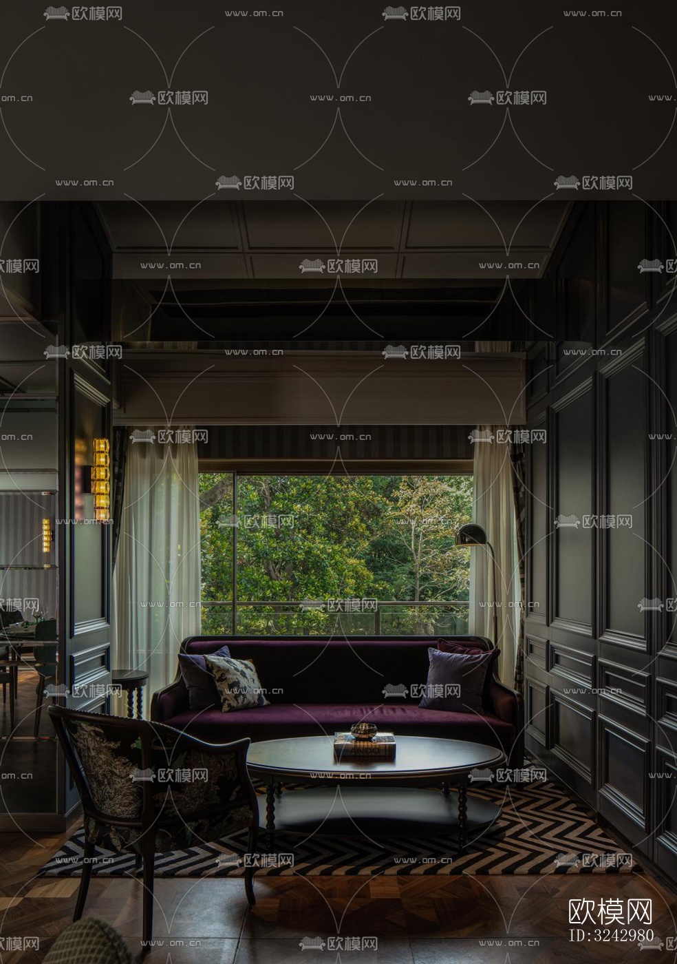 美式中餐厅效果图下载（渲染图10）