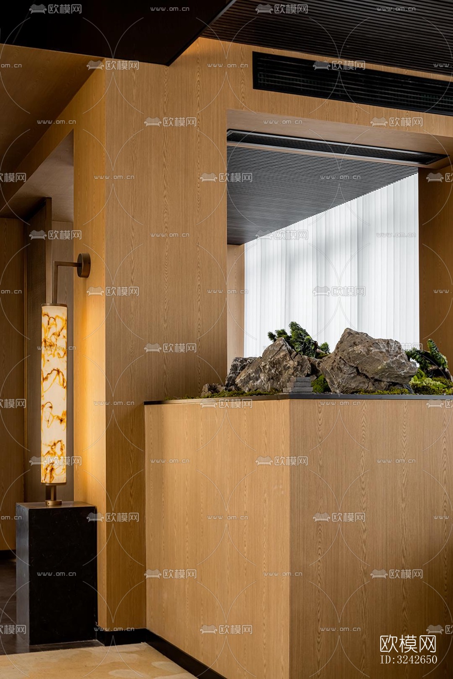 新中式中餐厅效果图下载（渲染图4）