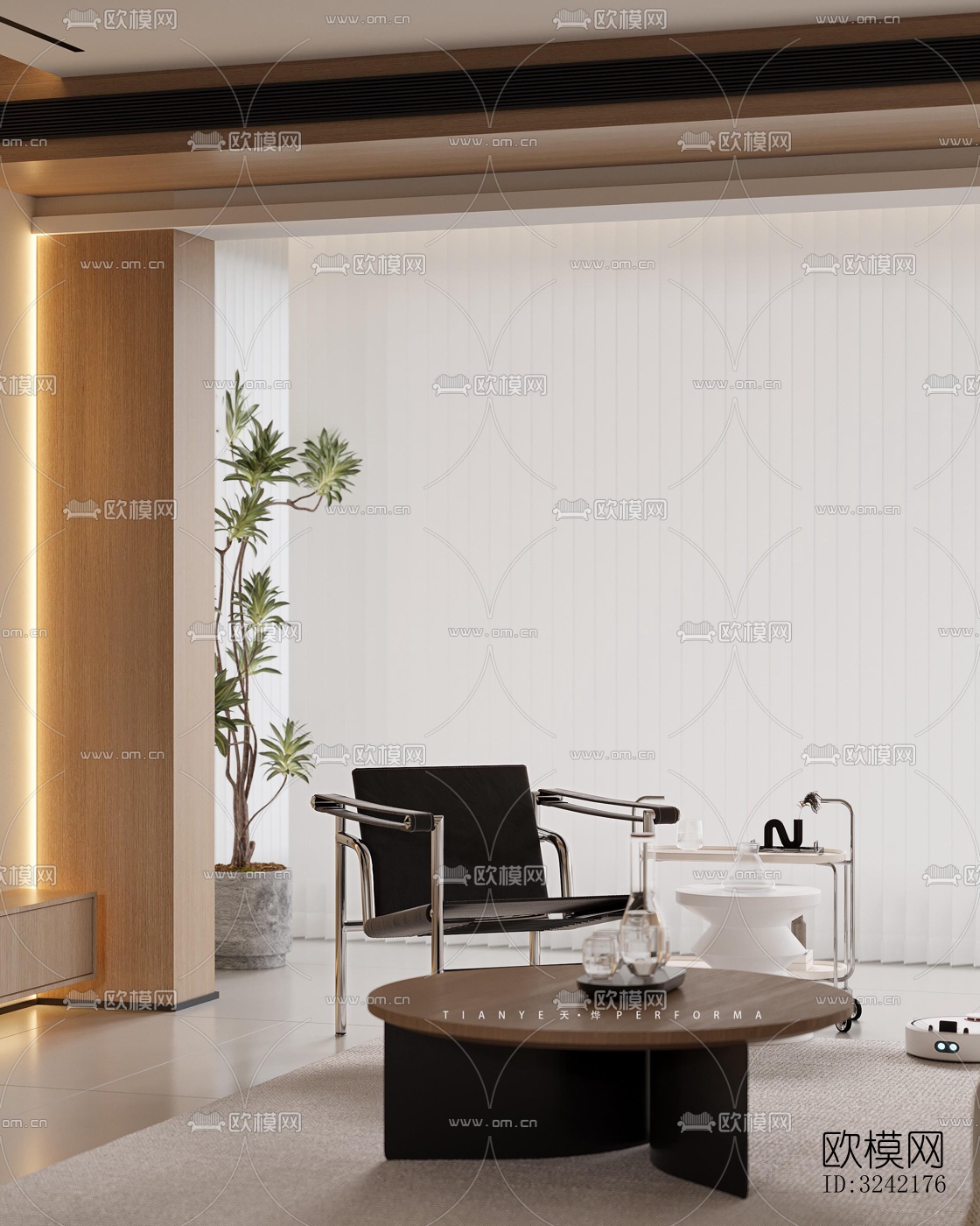 现代客餐厅效果图下载（渲染图8）