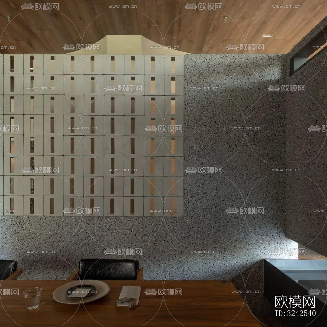 侘寂中餐厅效果图下载（渲染图15）