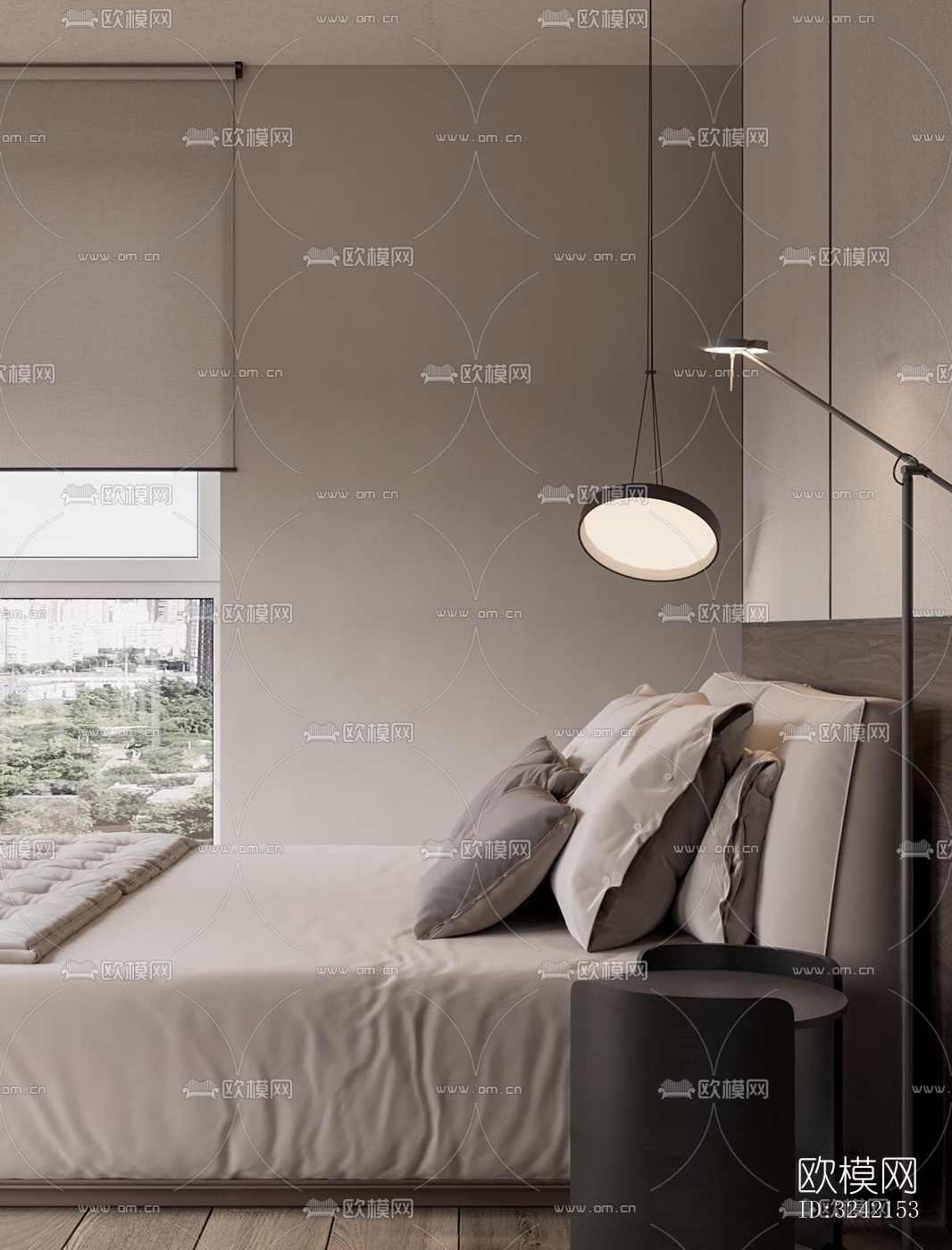 现代客餐厅效果图下载（渲染图2）