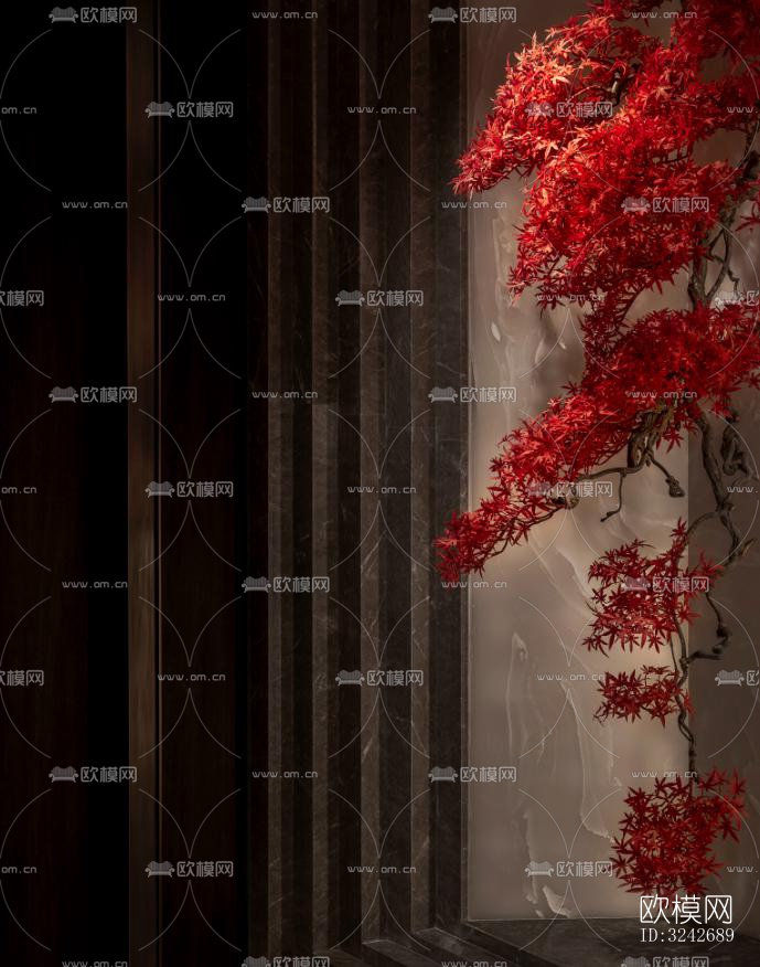 新中式中餐厅效果图下载（渲染图12）