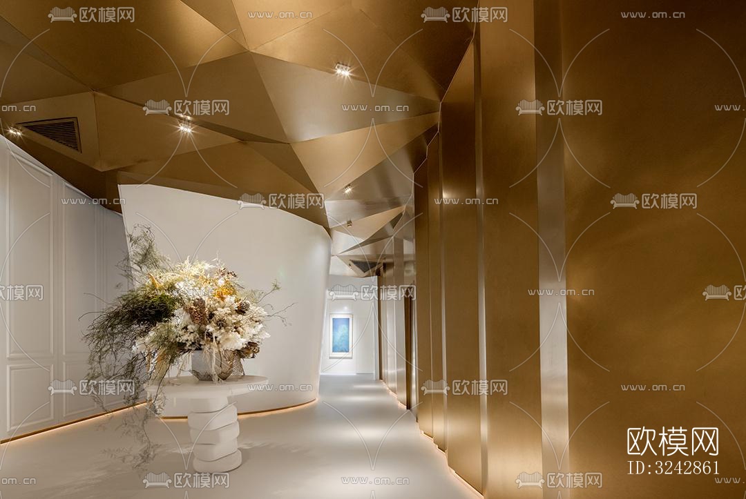 新中式中餐厅效果图下载（渲染图2）