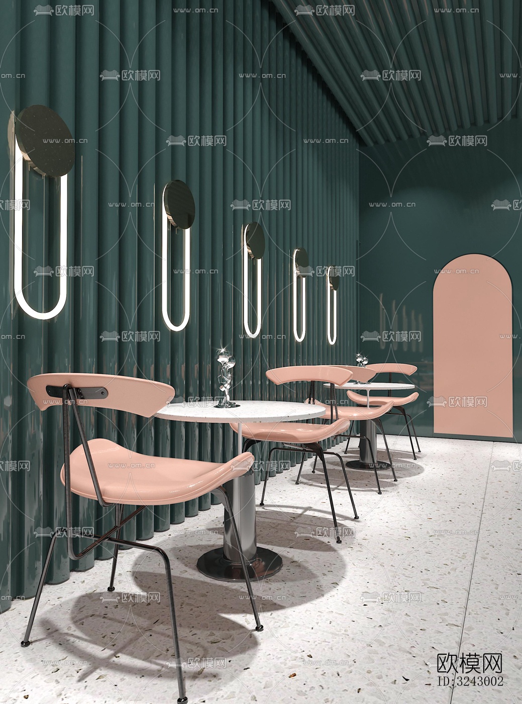 北欧咖啡奶茶效果图下载（渲染图4）