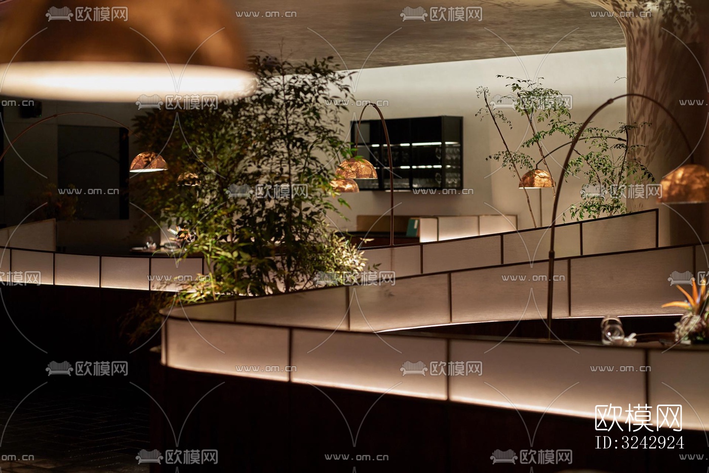 现代中餐厅效果图下载（渲染图9）