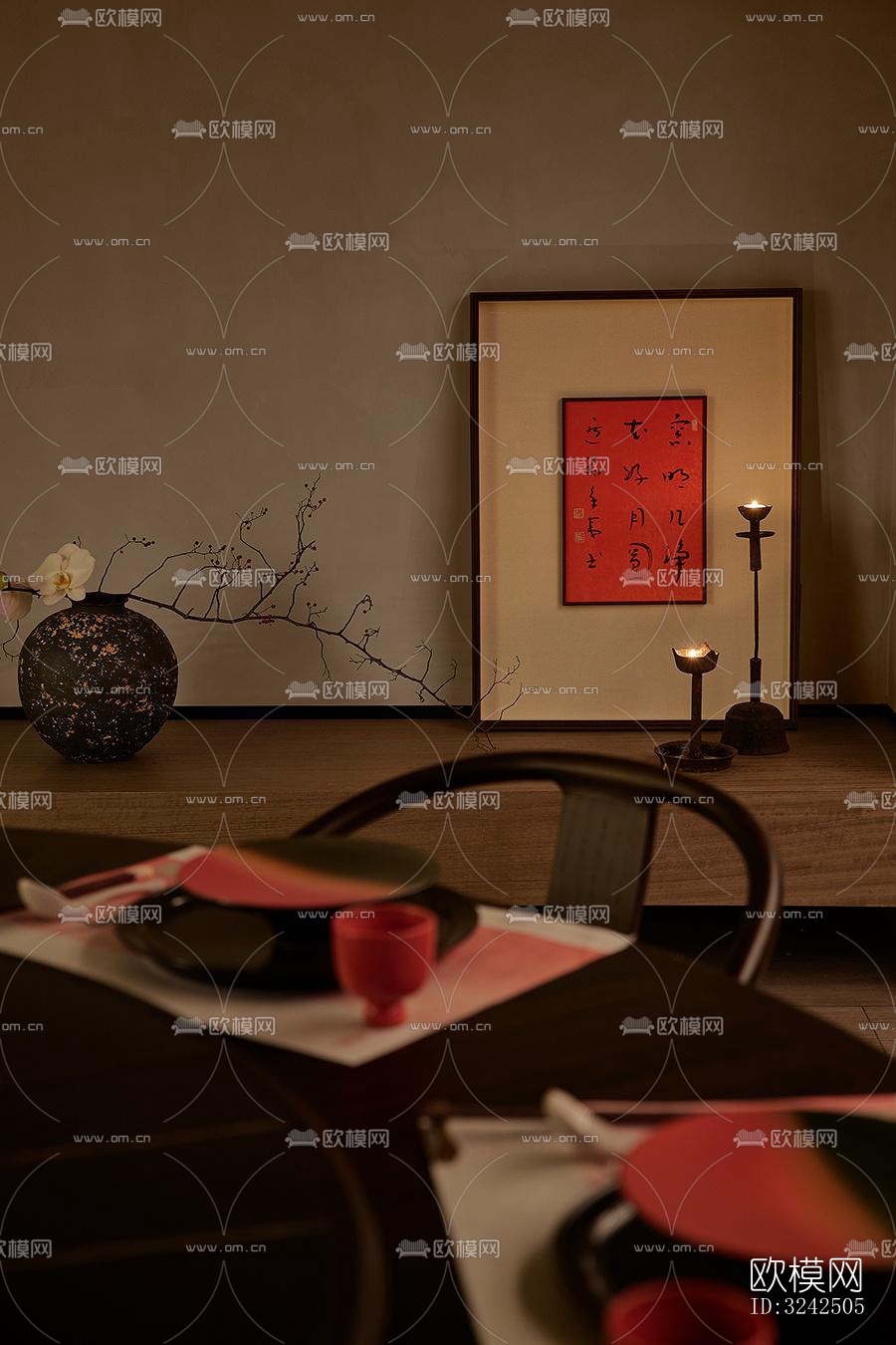 中古风中餐厅效果图下载（渲染图15）