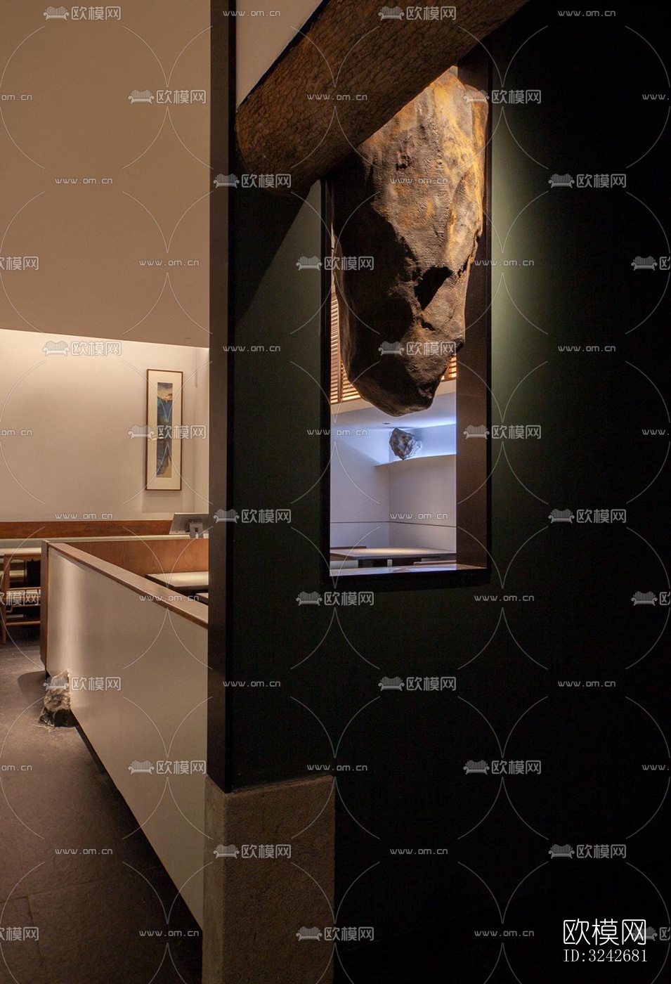 新中式中餐厅效果图下载（渲染图15）