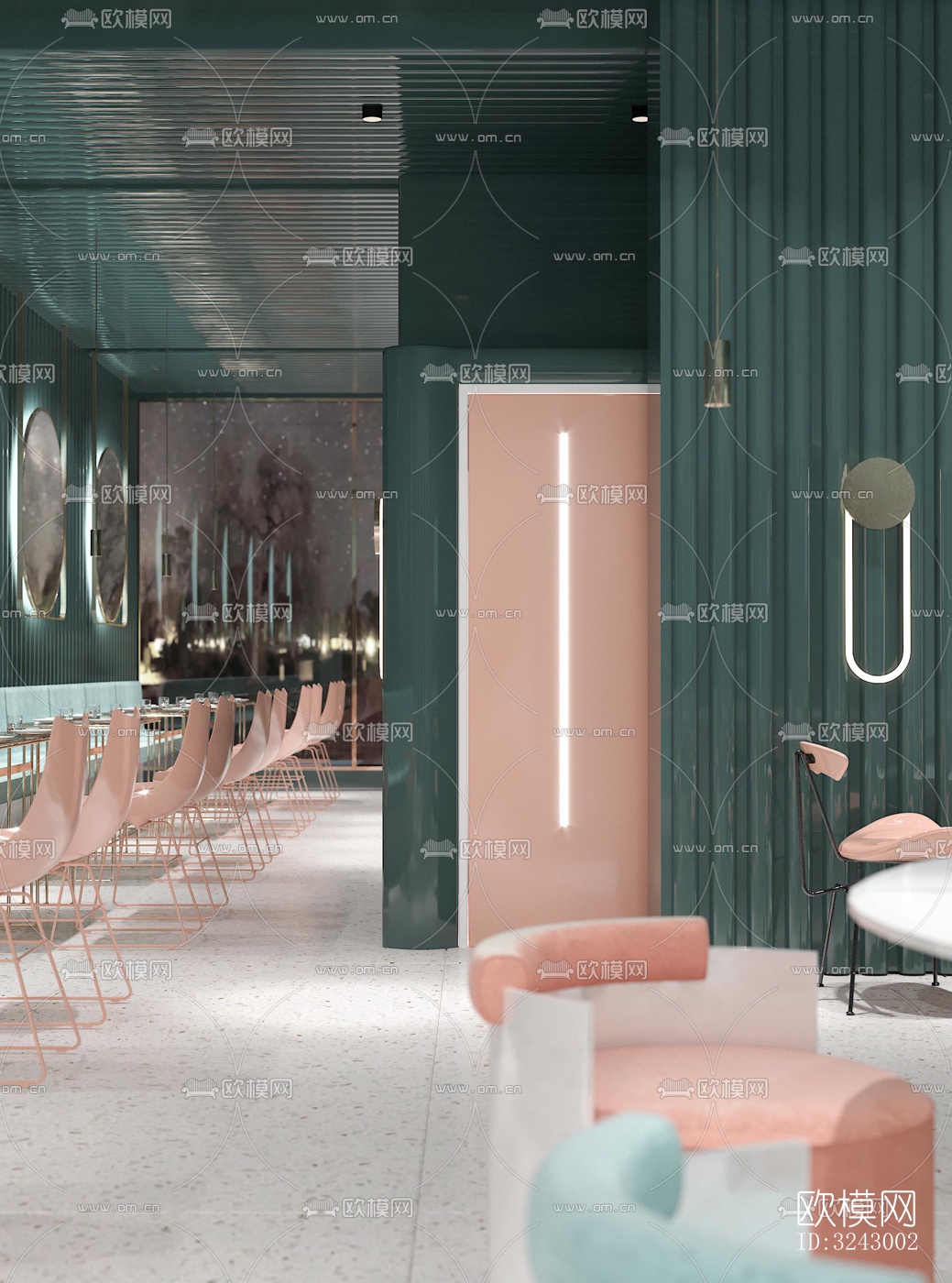 北欧咖啡奶茶效果图下载（渲染图5）