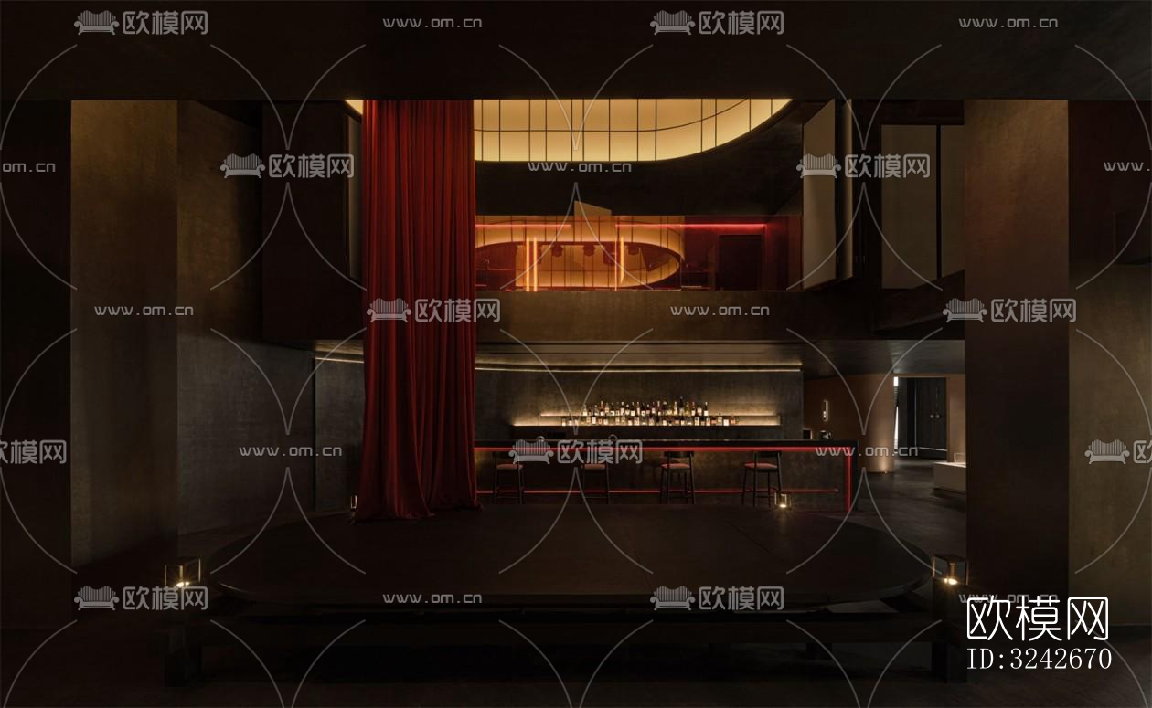 新中式中餐厅效果图下载（渲染图7）