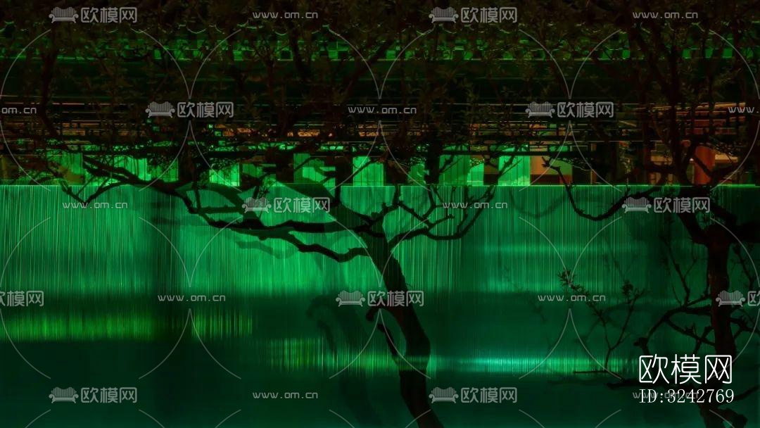 新中式中餐厅效果图下载（渲染图18）