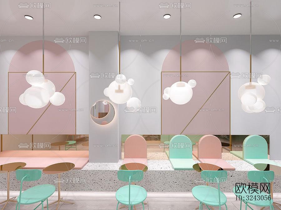 现代咖啡奶茶效果图下载（渲染图2）