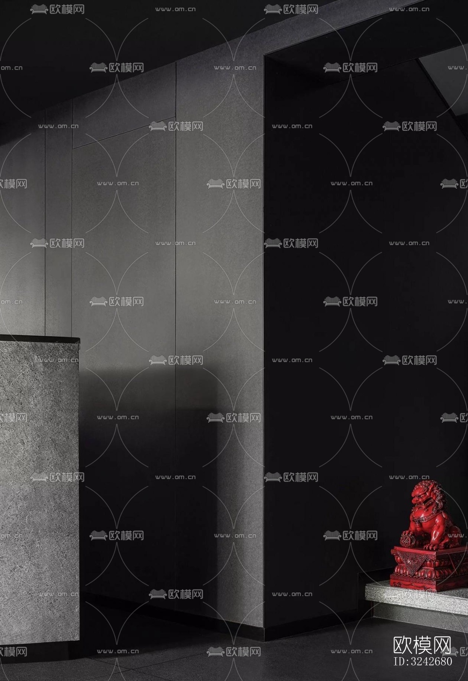 新中式中餐厅效果图下载（渲染图11）