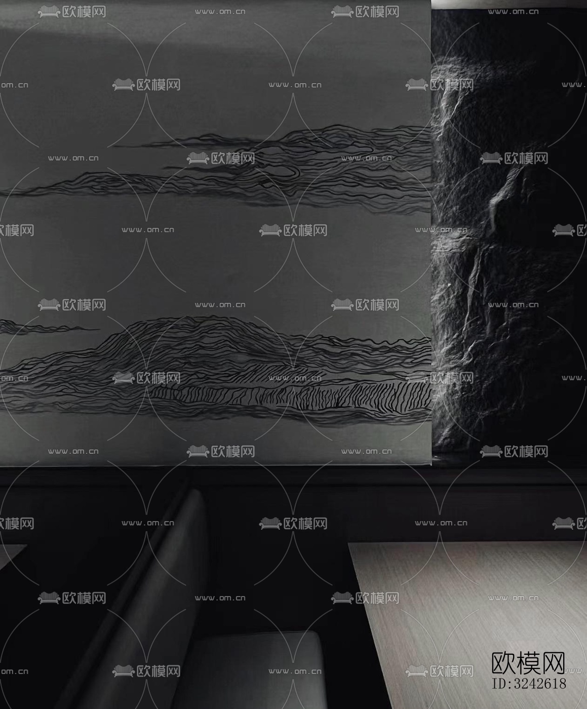 新中式中餐厅效果图下载（渲染图4）