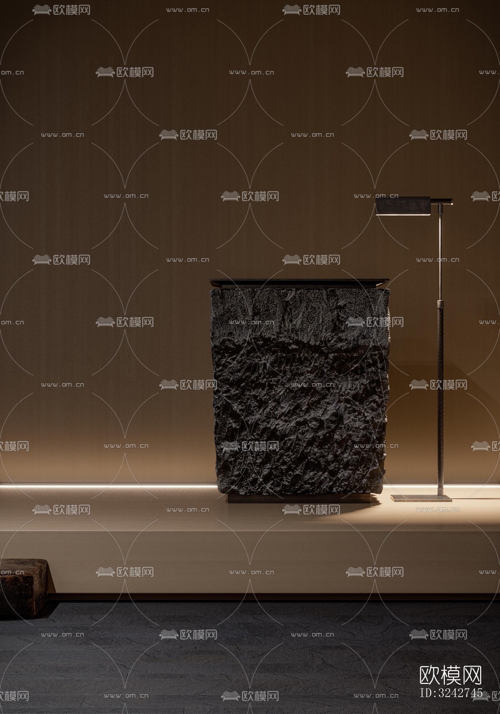 新中式中餐厅效果图下载（渲染图8）