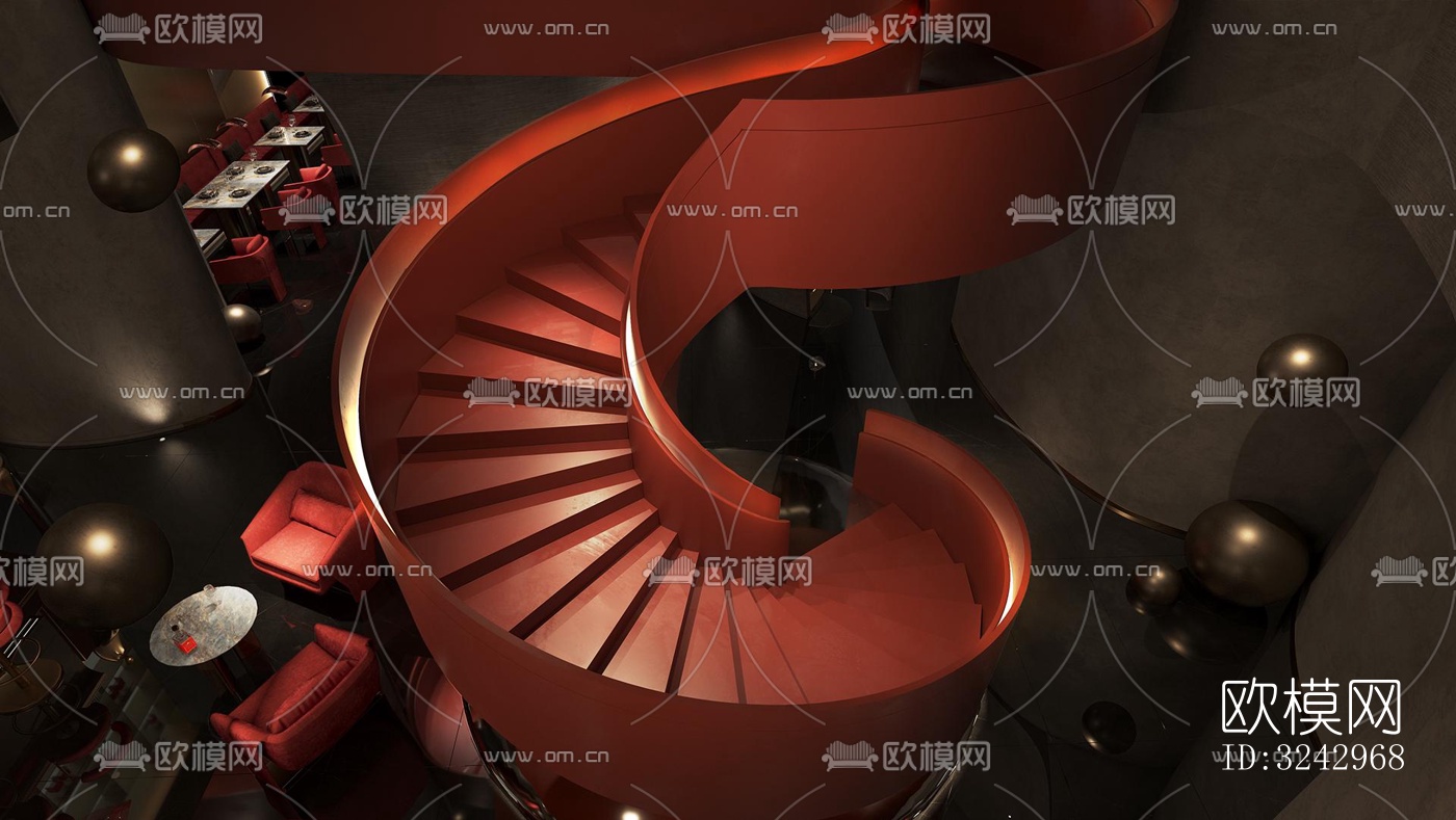 现代中餐厅效果图下载（渲染图8）