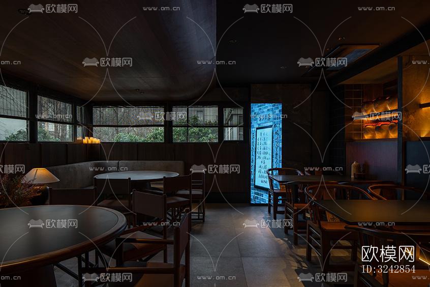 新中式中餐厅效果图下载（渲染图10）