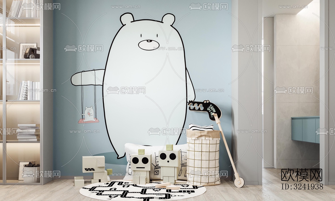 现代卧室效果图下载（渲染图3）