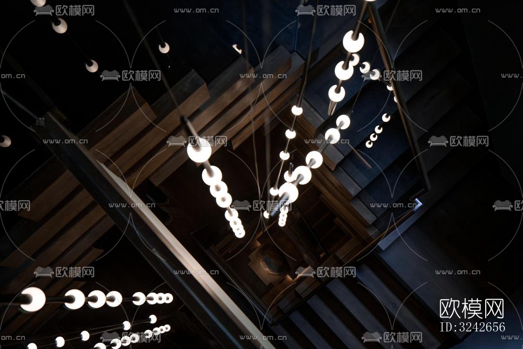 新中式中餐厅效果图下载（渲染图7）