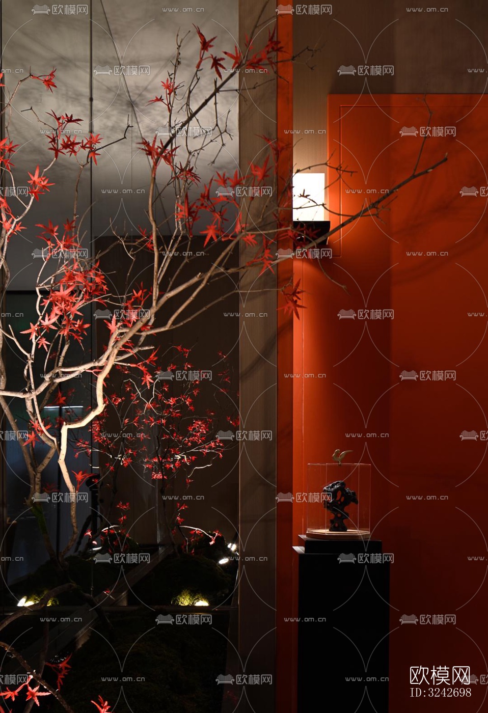 新中式中餐厅效果图下载（渲染图7）