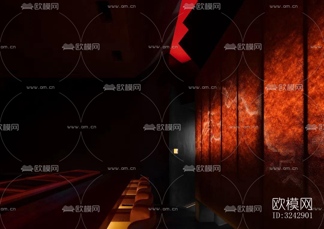 现代中餐厅效果图下载（渲染图11）