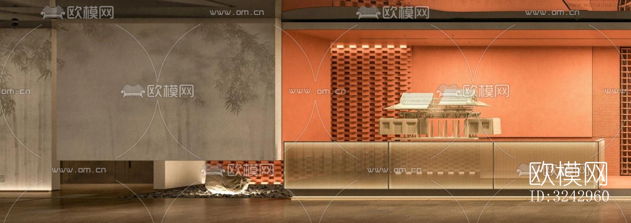 现代中餐厅效果图下载（渲染图5）