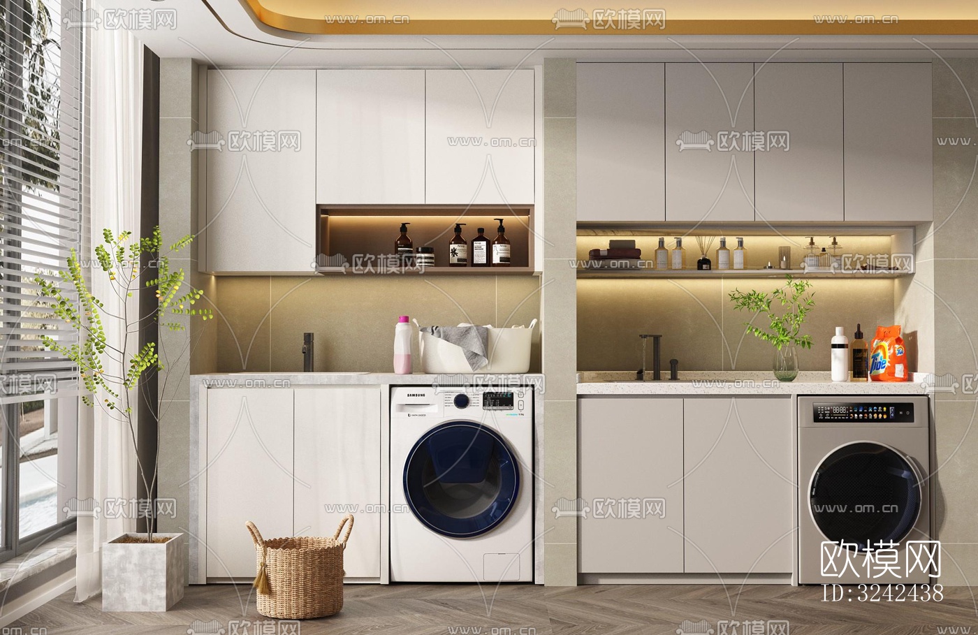 现代阳台花园效果图下载（渲染图5）