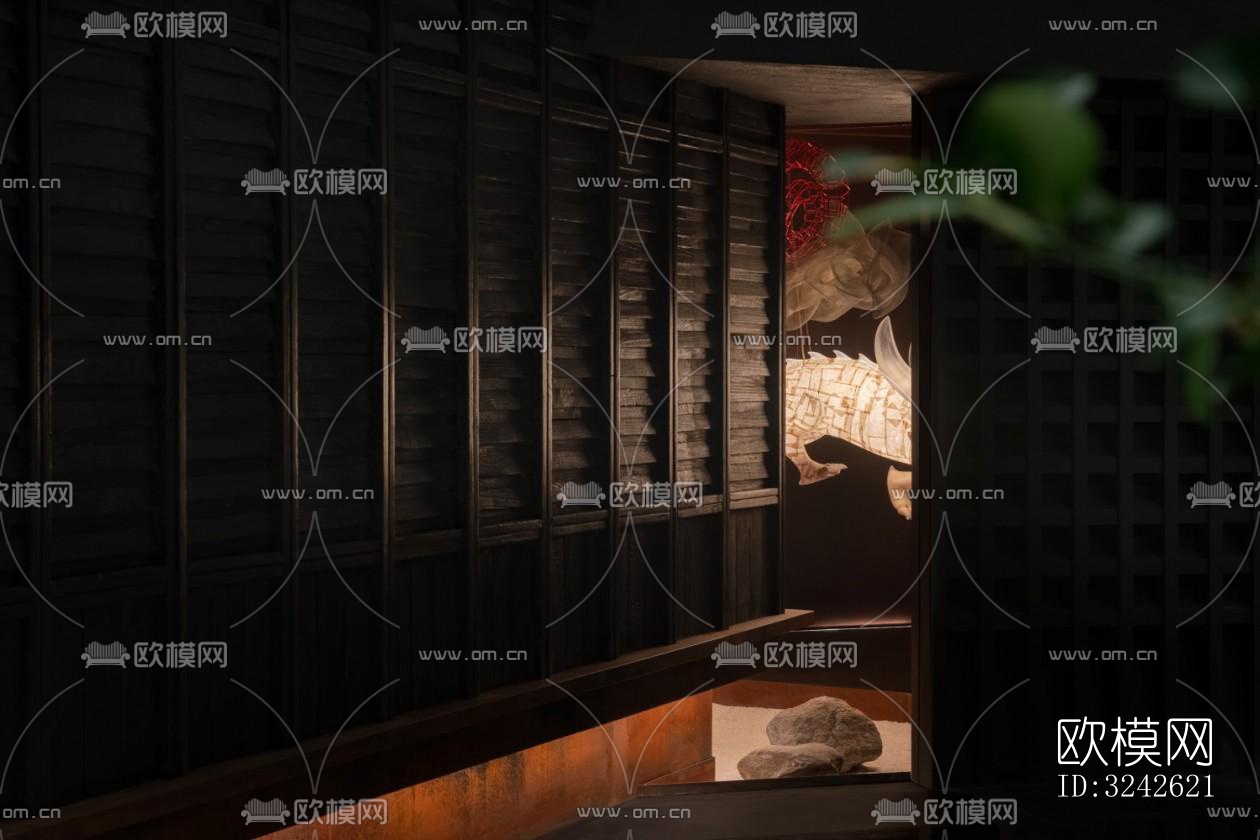 新中式中餐厅效果图下载（渲染图10）