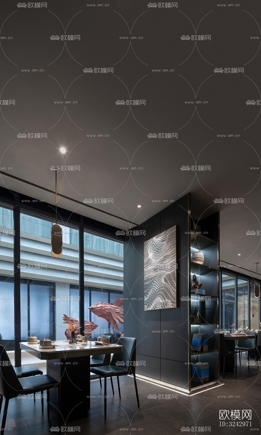 现代中餐厅效果图下载（渲染图12）