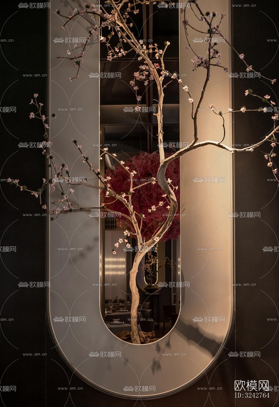 新中式中餐厅效果图下载（渲染图18）