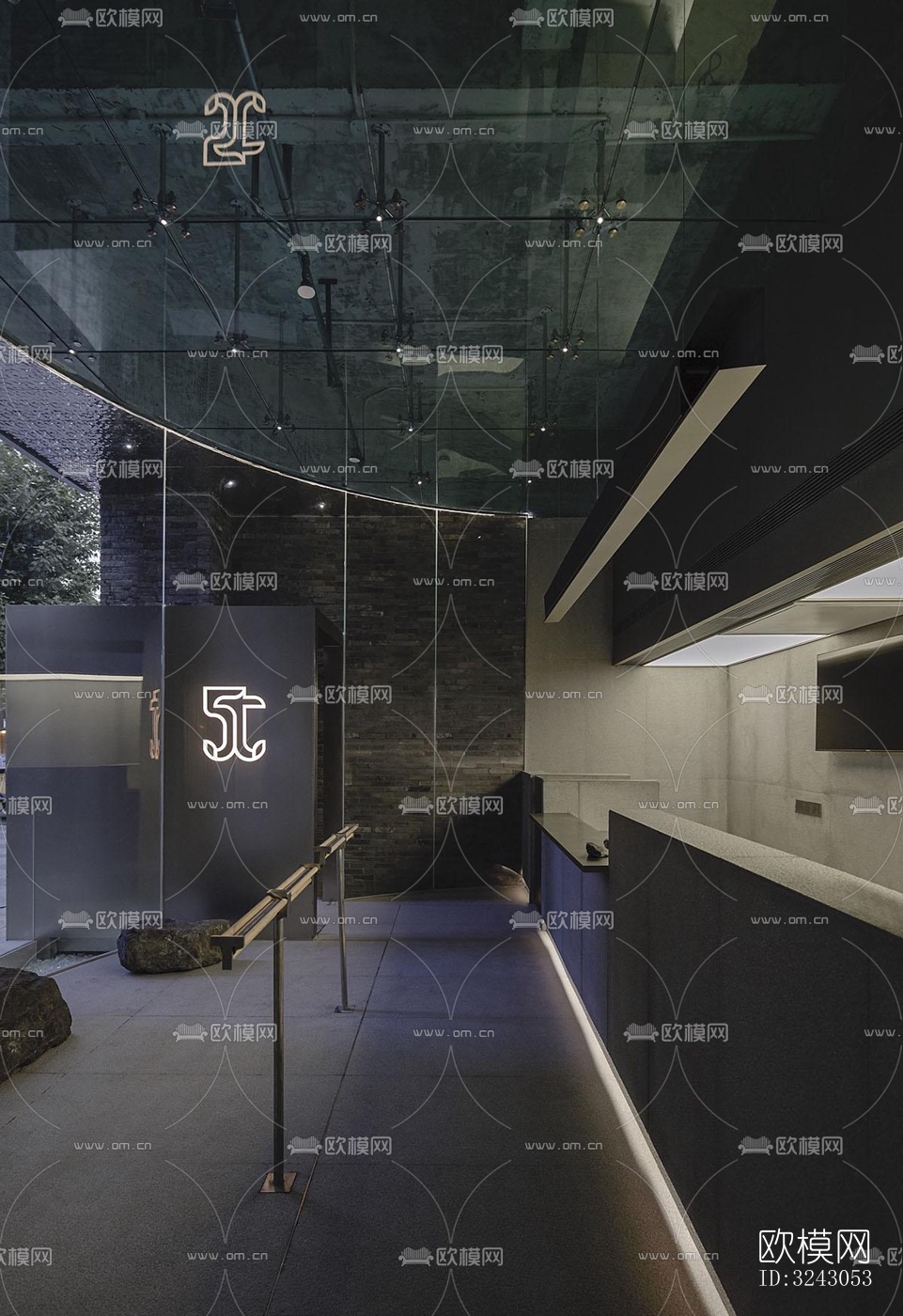 现代咖啡奶茶效果图下载（渲染图3）