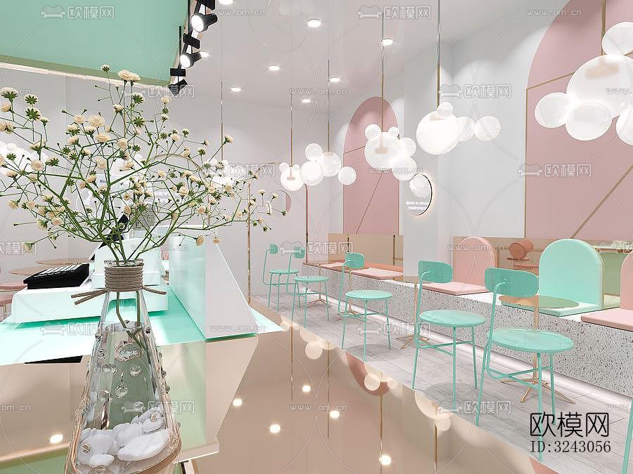 现代咖啡奶茶效果图下载（渲染图3）