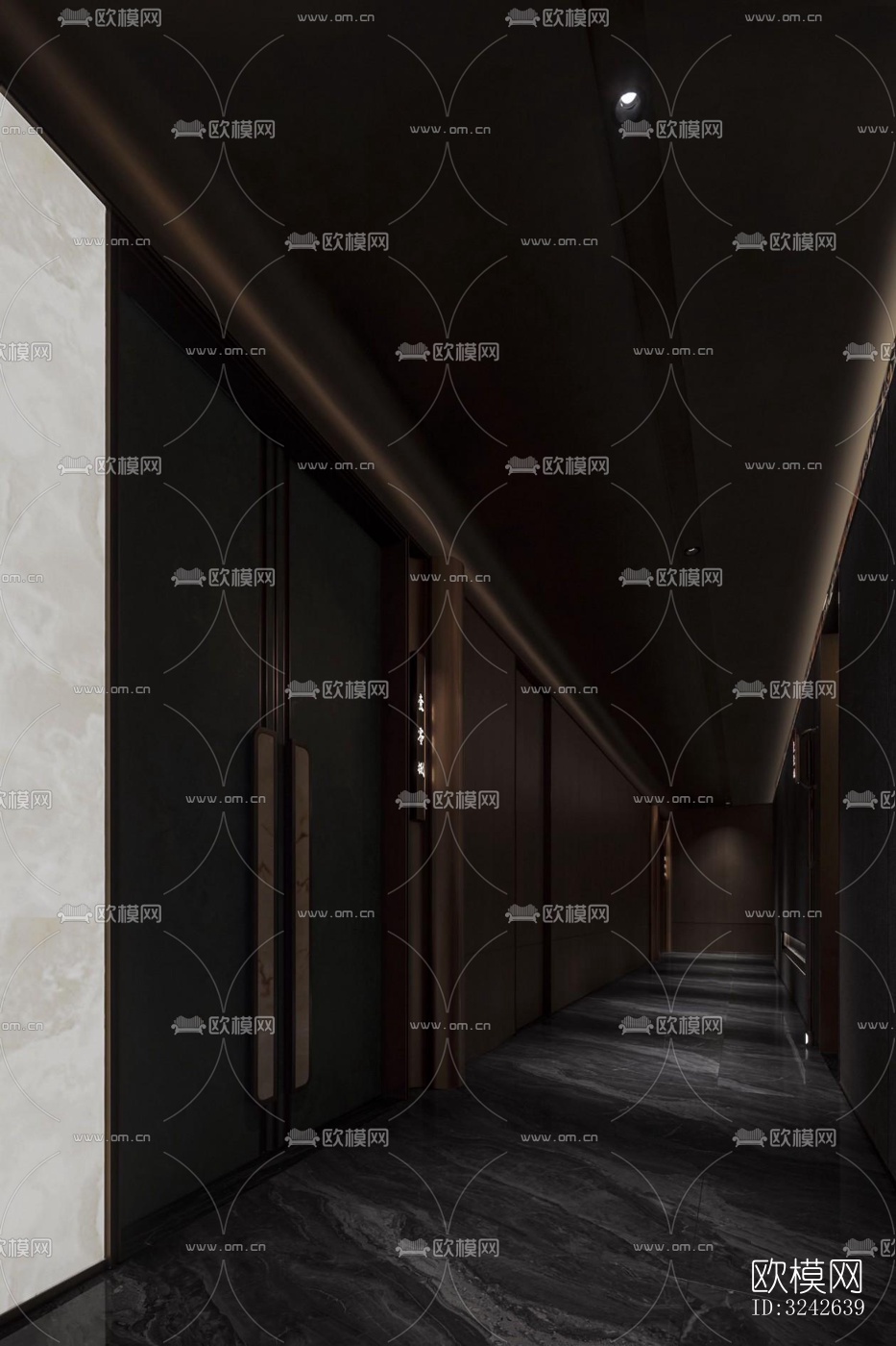 新中式中餐厅效果图下载（渲染图11）