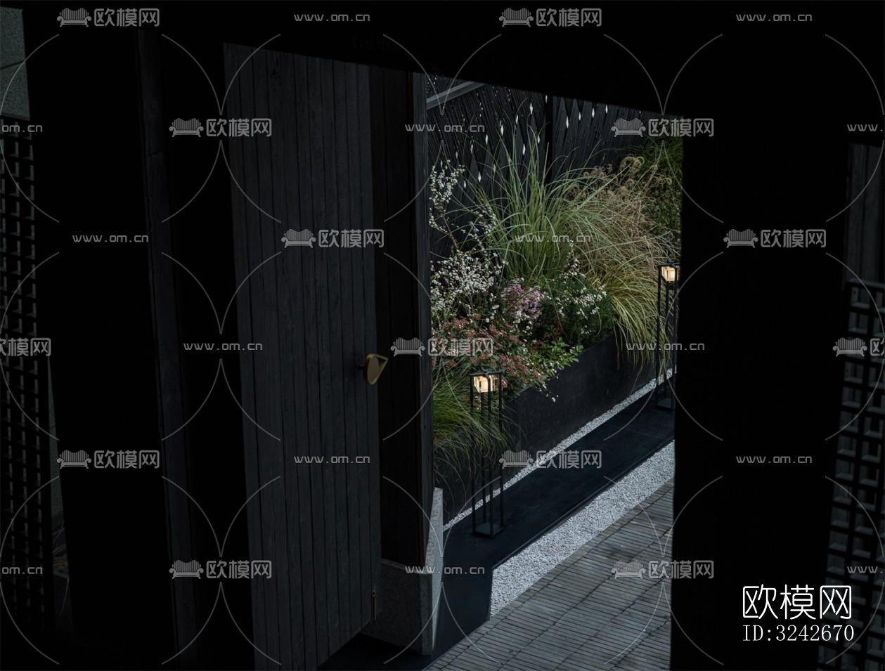 新中式中餐厅效果图下载（渲染图14）