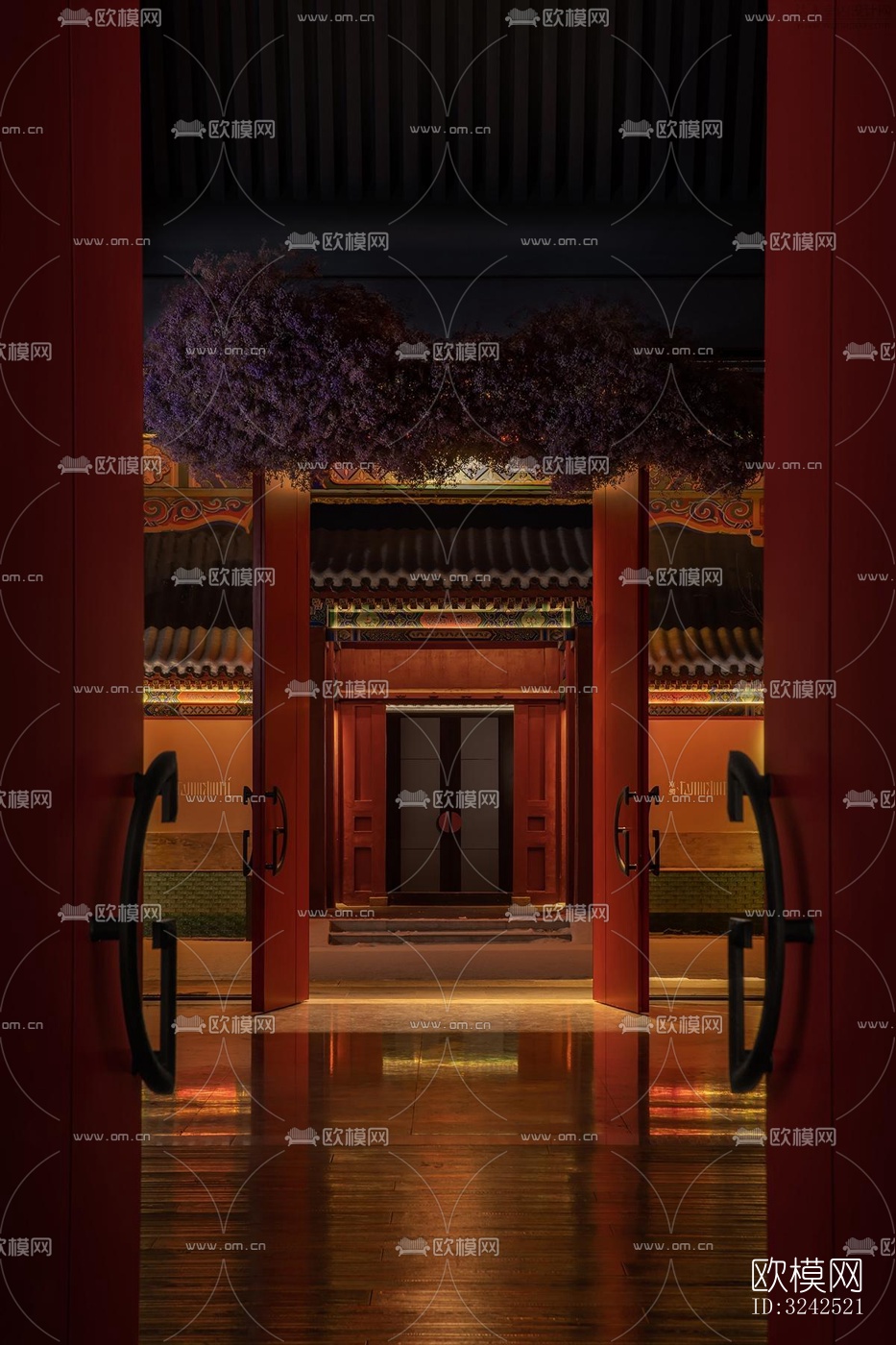 中式中餐厅效果图下载（渲染图7）